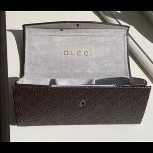 Authentic Gucci leather eyeglass case.
